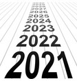 2021 new year banner background 3d perspective vector image vector image