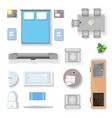 apartment top view living room bedroom vector image