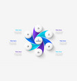 cycle diagram with 6 options or steps slide vector image vector image