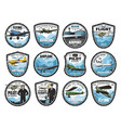 flying academy air tour and airline icons icon vector image vector image