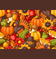 happy thanksgiving day seamless pattern vector image