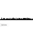 havana city skyline silhouette background vector image