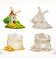 mill and flour 3d realism engraving styles vector image