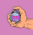 nuclear explosion sports stopwatch speed meter vector image