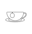 outline icon cup tea isolated on white vector image