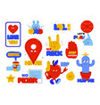 retro charaters design - stickers vector image
