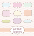 vintage label frame art set vector image