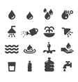 water icon set vector image