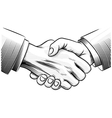 sketch handshake vector image vector image