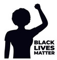 black lives matter design african american woman vector image