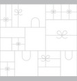 art deco present box composition linear vector image vector image