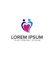 people helpful support logo family care logo vector image vector image