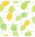 green yellow pineapples repeat pattern design vector image