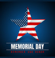 memorial day with star in national flag colors vector image