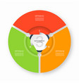 infographic process chart with 3 arrows vector image vector image