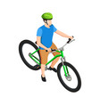 isometric cyclist vector image vector image