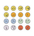 set emoticon or emoji icons vector image