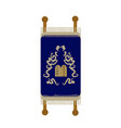 torah icon flat cartoon style scroll isolated vector image