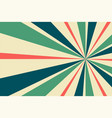 classic retro colors sunbust rays background vector image