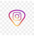 instagram social media icon design template vector image vector image
