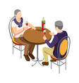 isometric elderly people vector image