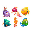underwater bottom sea animal ocean vector image