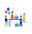 children birthday celebration flat design style vector image
