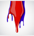 colorful paint dripping on white background vector image vector image