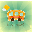 fun bus travel card vector image vector image
