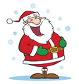 santa laughing vector image