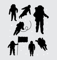 astronaut silhouettes vector image vector image