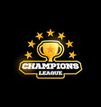 champion gold cup sports league logo vector image vector image