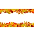 colorful autumn border made from leaves eps 8 vector image