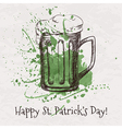 colorful of hand drawn sketch of beer mug fo vector image