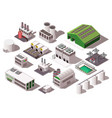 factory isometric set vector image