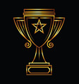 gold trophy vector image
