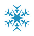 simple isolated snowflake vector image