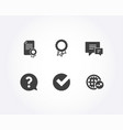 certificate success and verify icons question vector image