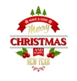 christmas labels emblems decorative elements vector image vector image