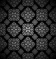 floral wallpaper silver tile vector image vector image