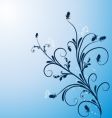 spring flowers with butterflies vector image vector image