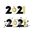 new year emblem 2021 number design vector image vector image