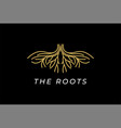 simple luxury golden roots for family tree vector image vector image