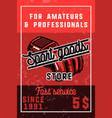 color vintage sport goods banner vector image