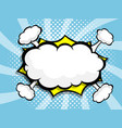 blank speech bubble pop art comic book vector image