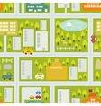 cartoon map seamless pattern of summer city vector image