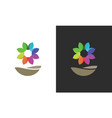 flower colored logo vector image vector image