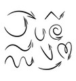 hand drawn doodle arrows vector image