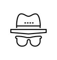 incognito - line design single isolated icon vector image