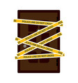 crime scene door icon vector image